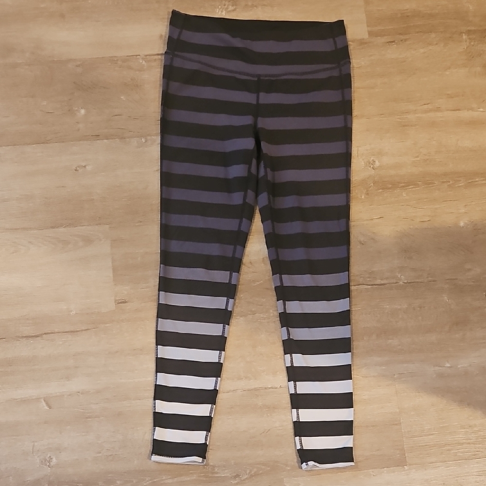 Athleta Ombre Striped Leggings Size Medium